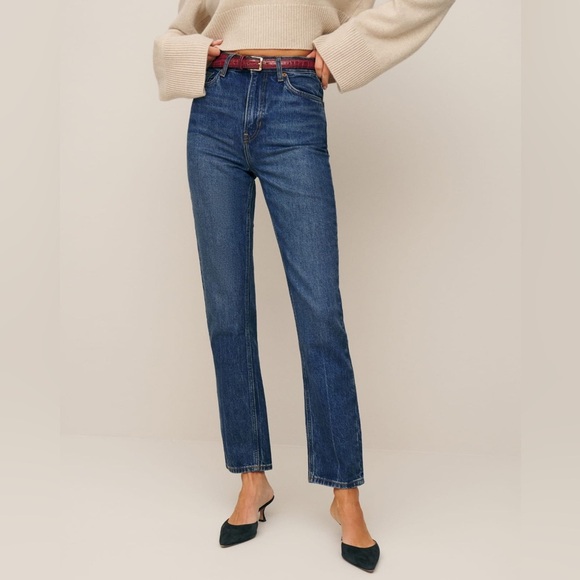 Reformation Liza high rise straight long jeans nwot - Picture 2 of 5